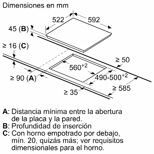 Placa vitrocerámica Balay 3EB764EN