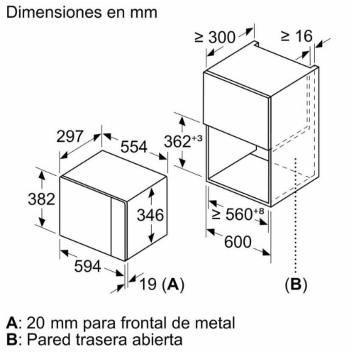 Microondas Integrable Balay 3CG4172X2