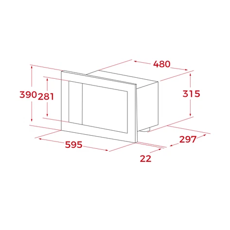 Microondas de integración 20L - MB 620 BI