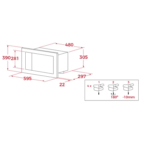 Microondas de integración 20L - MB 620 BI